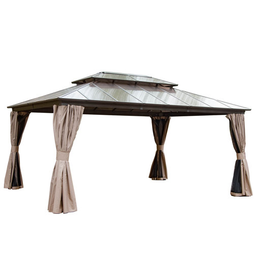 domi outdoor living Aluminum Patio Gazebo Permanent Double